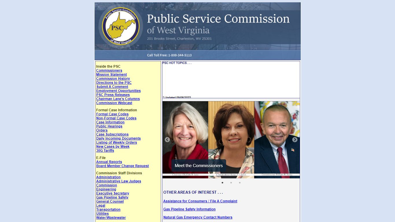 Case Information - Public Service Commission of West Virginia